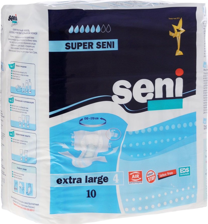 Белла CARE PRODUCTS `Seni super` X Լ (4) diapers for adults N10